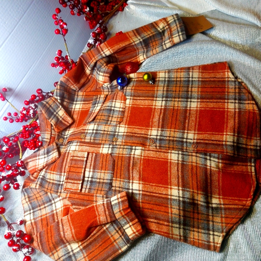 Plaid unisex shirt/jacket